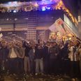 AGF blev danske mestre for første gang i 40 år, og folk gik amok på Busgaden. Foto: Joachim Ladefoged