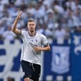 AGF vandt samlet over polske Poznan og er derfor klar til tredje kvalrunde, hvor Sabah FK fra Aserbajdsjan venter. Foto: Jakub Kaczmarczyk/EPA/Ritzau Scanpix