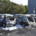 Udbrændte biler i Langkærparken i Tilst.