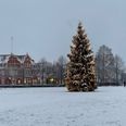 I Hørsholm er sneen også faldet juleaftensdag. Foto: presse-fotos.dk
