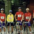 Fra et af de første år i Thorsager Motions Cykelklub. Fra venstre: Lars Nørskov Pedersen, Rune Glerup, Kim Bendtsen, Aksel Bang og Søren Andreasen – alle fra Thorsager. Privatfoto