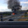 Sådan så der ud, før brandvæsnet nåede frem til branden