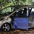 Bilen efter den var bragt til standsning. Foto: Presse-fotos.dk