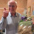 Der var blomster til Tom Bytoft efter 25 år i lokalpolitik. Foto: Bente Hedegaard