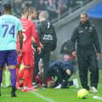 Det var de mindre muntre miner, der var plads til i Herning, da AGF og David Nielsen gik på landskampspause med en snitter på 0-4 til FC Midtjylland. Foto: Claus Fisker/Ritzau Scanpix)
