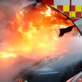 Ifølge bilens ejer, var han på vej til autoophug, da bilen brød i brand på Stilling Landevej. Arkivfoto
