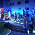 Østjyllands Brandvæsen rykkede lørdag ud til en brand på Tjelevej i Risskov. Foto: Presse-Fotos.dk