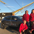 Ding Dong Sushi chaufførerne Milian, Jens, Mads og Rasmus bringer frisklavet sushi ud til Djursland.