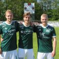 Tre spillere med det rigtige Vivild-DNA (fra v.): Sebastian Stær, Niklas Mathiesen og Jimmi Hansen kan se frem til at få gamle kendinge på trænerbænken. Foto Team Vivild