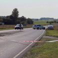 Afspærring af ulykkesstedet på Mellemstrupvej i Grenaa.
