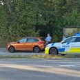 To biler var onsdag aften involveret i et uheld på Åby Ringvej. Foto: Presse-fotos.dk