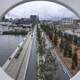600 træer er plantet i en ny 600 m lang skov hele vejen langs boulevarden på Aarhus Ø af SLA Arkitekter i forbindelse med festugen.