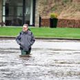 Kolonihaveforeningen Åkanden Storå i Holstebro er ramt af massive oversvømmelser, efter at Storåen er gået over sine bredder. Foto: Henning Bagger/Ritzau Scanpix