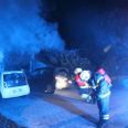 Kælderetagen brændte ud i hus på Toftevej i Ebeltoft.
