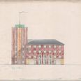 Udkast til Badeanstalten Spanien, 1930. Illutration: Aarhus Kommune, Stadsarkitektens Kontor. Aarhus Stadsarkiv