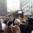Sporvognens sidste dag i Aarhus 8. november 1971. Foto: Ole Olesen/Aarhus Stadsarkiv