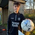 Noah Emanuel Kraul Rasmussen går lige nu i 9.b på Præstemarkskolen i Søften. Efter sommerferien tager han 10. klasse på en fodboldlinje på Laursens Realskole i Aarhus C. Derfra handler det ellers bare om at »bygge sig op,« som han udtrykker det. Foto: CSJ
