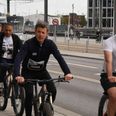 Borgmester i Aarhus Kommune, Jacob Bundsgaard, på cykeltur med Kronprins Frederik. Foto: Øxenholt Foto