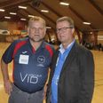 Fredag aften debuterer Benny Nielsen (th.) som cheftræner for Nørre Djurs HK, der for første gang i historien spiller med i 2. Division. Formand for klubbens eliteudvalg, Klaus Allermann (tv.), har været med til at skabe basis for en god sæson. Foto: Lars Norman Thomsen