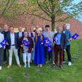 14 af Venstres 17 kandidater nåede med på holdbilledet. Fraværende er Peter Krogh Meyer, Hans Jørgensen og Carsten Bryrup. Pressefoto
