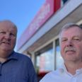 Jesper Nielsen (til venstre) er direktør og Per Graabach er formand for Skåde Brugsforening, der har skabt overskud ved at opkøbe butikscentre. Pressefoto
