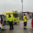 Der er både ambulancer, redning og politi på stedet. Foto: Presse-fotos.dk.
