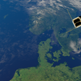 DISCO-1 over Danmark. Illustration: Mads Fredslund Andersen (AU), Space Inventor.