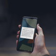 Sådan ser en test-advarsel ud via S!RENEN. Udseendet kan variere fra telefon til telefon. Arkivfoto: Beredskabsstyrelsen