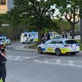 Mandag aften var politiet massivt til stedet i Aarhus V. Foto: Presse-fotos.dk