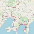 Oversigtskort over cykelstier i Syddjurs, der er i støbeskeen. Kilde: Syddjurs Kommune