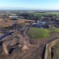 Arbejdet på lerbakken er ved at nå en ny fase, oplyser Randers Kommune. Dronefoto: Kenneth Stoll-Demant