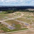 Konturerne til den første del af Munkebakken i Hadsten er ved at være på plads. Foto: Favrskov Kommune