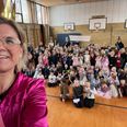 Sfo'en på Skovvangskolen i Hammel har fejret regentskiftet og sendt en videohilsen til dronningen. Privatfoto
