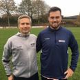 Premiere i Serie 2 med gensyn på Kolind Park. Dennis Holdgaard (tv) og Mikkel Damgaard Møller Jensen var trænerteam i KPI indtil årsskiftet. Nu er de på hver sit hold, når Kolind-Perstrup IF og Auning IF mødes på Kolind Park lørdag kl. 16.00. Arkivfoto