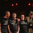 Hitpatruljen fra Skanderborg vandt sidste års Handicap Melodi Grand Prix, og derfor holdes musikeventen i år i Skanderborg. Værtsskabet er nemlig en del af præmien. En anden del af præmien er at åbne Sølund Musik-Festival, og Hitpatruljen kunne derfor indtage Store Scene på festivalen 12. juni i år. Foto: Jakob Krogh