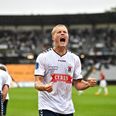 AGF skal møde enten KA Akureyri eller Dundalk FC, hvis klubben går videre til næste runde i kvalifikationen til UEFA Conference League Foto: Ernst van Norde/Ritzau Scanpix)