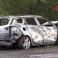 Bil udbrændt efter færdselsuheld i Ramten.