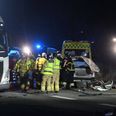 Ulykken sket kort før midnat natten til fredag. Foto: Presse-fotos.dk.