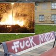 Området er blevet hærget af både brande og graffiti. Foto: Presse-fotos.dk/Joachim Ladefoged