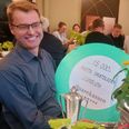 En glad Jesper Uth umiddelbart efter kåringen som årets idrætsleder. Foto: Privat