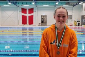 Rikke Ydemann Pedersen kom på podiet til de vestdanske juniormesterskaber i svømning.
