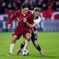 FC Midtjyllands Aral Simsir i kamp med AGFs Felix Beijmo under kampen mellem AGF og FC Midtjylland. (Foto: Bo Amstrup/Ritzau Scanpix)