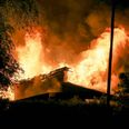 Ilden havde godt fat i kolonihavehuset. Foto: Presse-fotos.dk