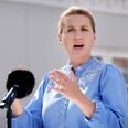 Statsminister Mette Frederiksen (S) på pressemødet efter Socialdemokratiets sommergruppemøde. Foto: Jens Dresling
