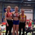 Der var både medaljer af guld og bronze til Emilie Birk Salomonsson til de danske ungdomsmesterskaber i atletik 5-6. marts. Foto: Privat