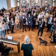 Pia Kjærsgaard (DF) afholdt tirsdag 75-års fødselsdagsreception i Fællessalen på Christiansborg, i skyggen af at fem folketingsmedlemmer havde meldt sig ud af DF i protest mod hende og formand Morten Messerschmidt. Foto: Mads Claus Rasmussen/Ritzau Scanpix