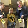 Også Morten Østergaard, formand for Radikale Venstre, blev mindet om valgløfterne. Privatfoto