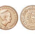 Sådan ser den ægte mønt ud. Kilde: Danmarks Nationalbank